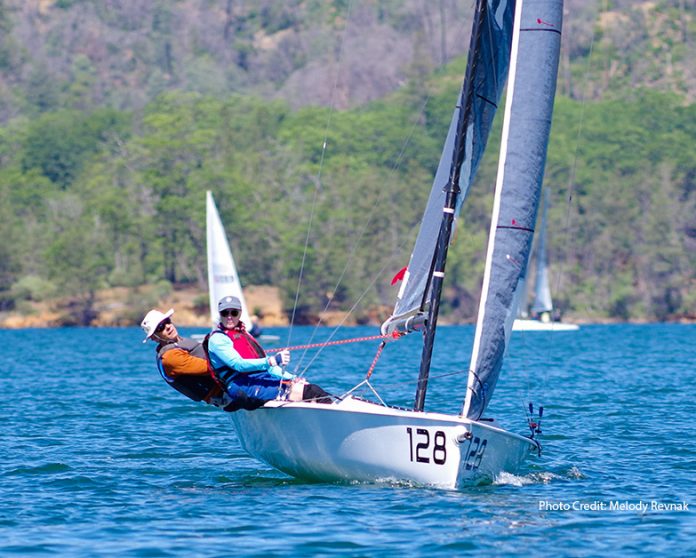 On the water_c Rebecca sailing on her boat.
